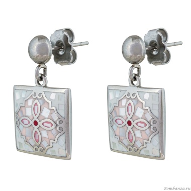 Серьги Fiore Luna, ENAMEL ROSE